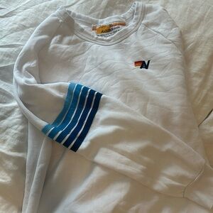 Aviator Nation Blue Stripe Crewneck